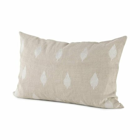 1 X 21 X 13 In. Beige & White Patterned Lumbar Pillow Cover